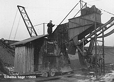 těžba hlíny 1956