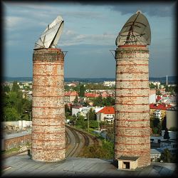 hvozdové komíny sladovny v Olomouci